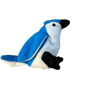 TY Beanie Babies Rocket the Blue Jay Bird Stuffed Animal Plush Toy